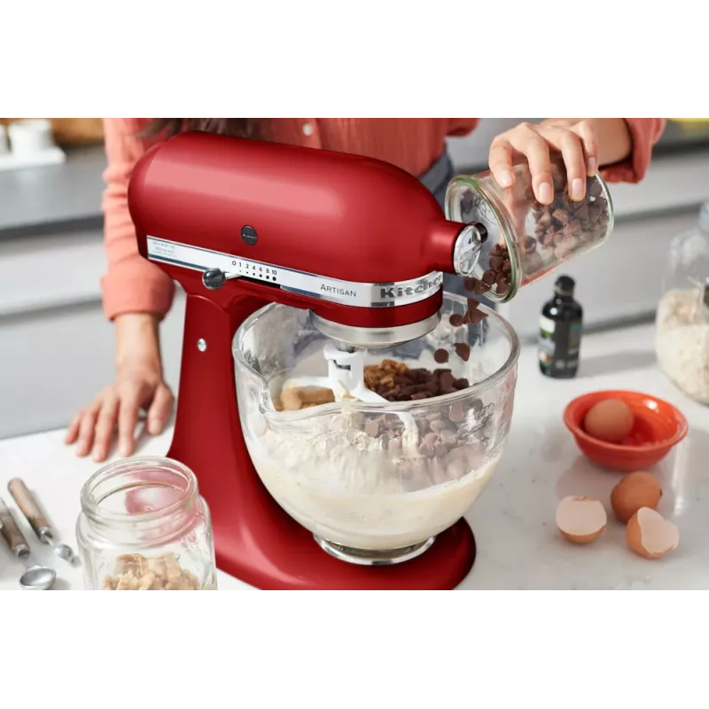 Kuchynský robot KitchenAid Artisan 5KSM175PS — 300 W, 4,8 l nerezová misa, červená