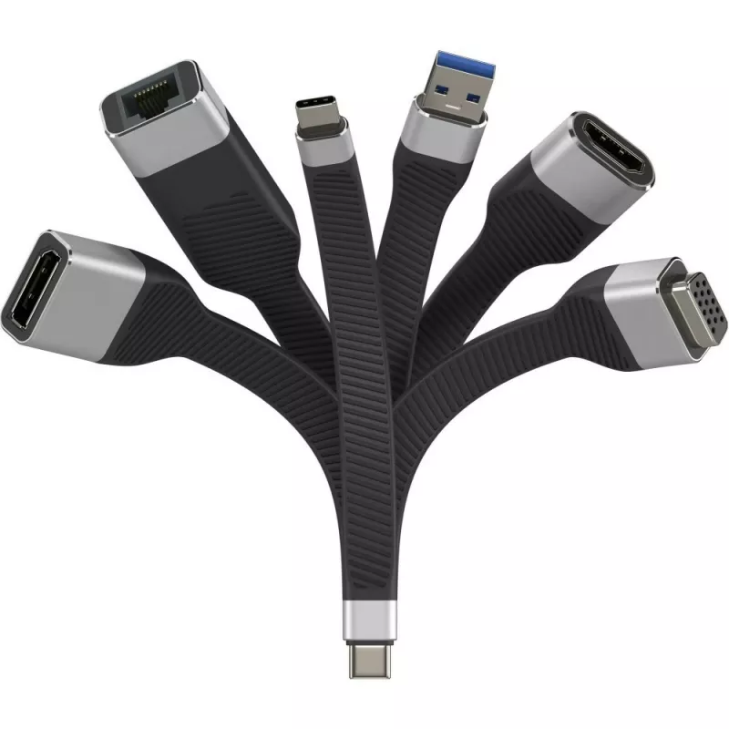 Techly ICOC-USBC-DP12 Video kábel adaptér 0,131 m USB Type-C DisplayPort čierny