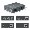 Sada AV predlžovača (vysielač & prijímač) LEVELONE HVE-8111, 3840x2160, Cat6, USB-A/USB-B, DC 12V (2 ks)