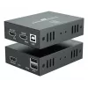 Sada AV predlžovača (vysielač & prijímač) LEVELONE HVE-8111, 3840x2160, Cat6, USB-A/USB-B, DC 12V (2 ks)