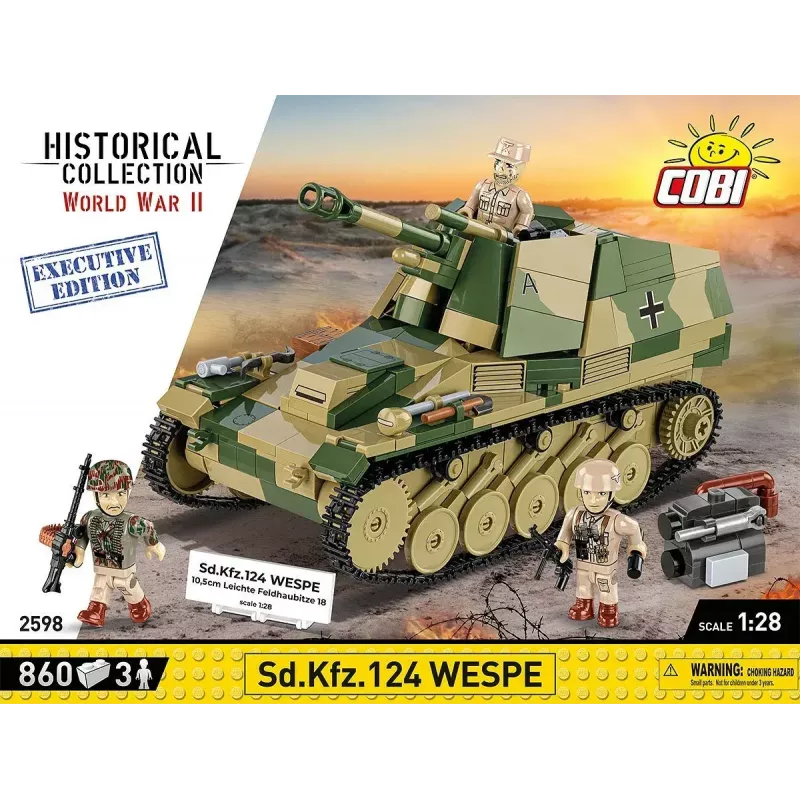 Cobi stavebnica SD.KFZ.124 Wespe modelová stavebnica, 860 dielikov