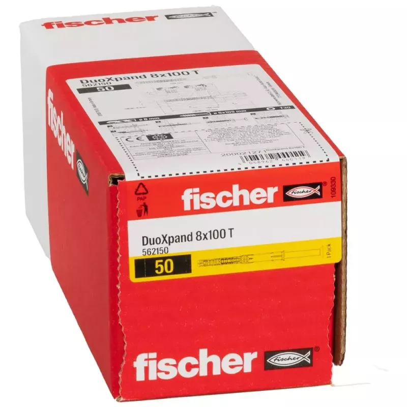 Rozporná hmoždinka Fischer 562150 100 mm Nylón 50 kusov
