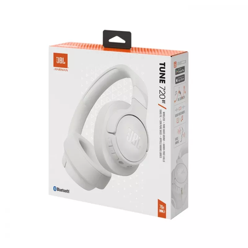 JBL Tune 720BT headset bezdrôtové slúchadlá hovory/hudba Bluetooth biely