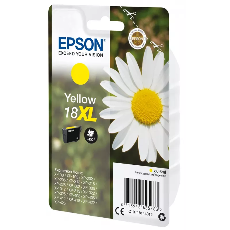 Kazeta Epson 18XL žltá 450 strán atrament C13T18144012