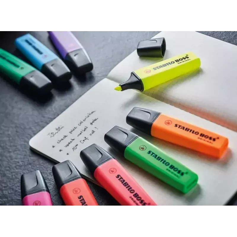 Zvýrazňovač STABILO BOSS Original klinový hrot ružový