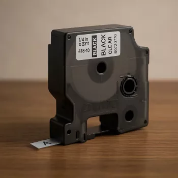 DYMO Authentic D1 Labels | čierna tlač na transparentnej fólii | 6 mm x 7 m | samolepiace etikety pre tlačiarne etikiet LabelManager | vyrobené v Európe