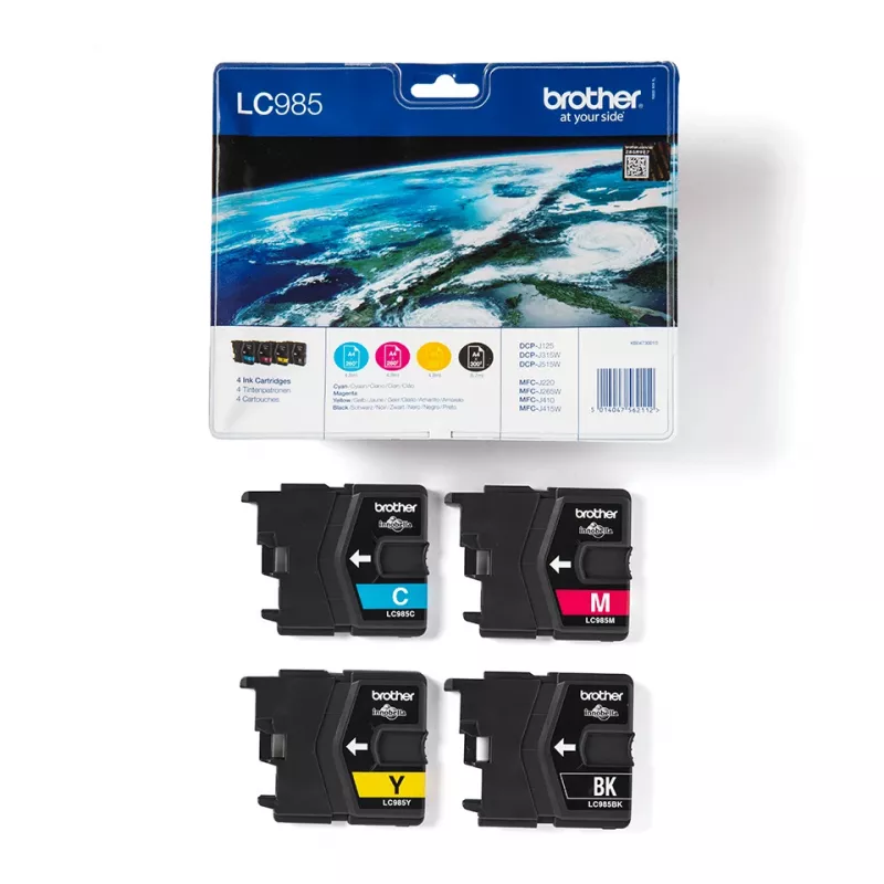 Brother LC985VALBPDR atramentová kazeta 4 ks originál čierna, cyan, magenta, žltá