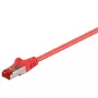 Goobay CAT 6 patch kábel S/FTP (PiMF), 3 m, červený, RJ-45 na RJ-45