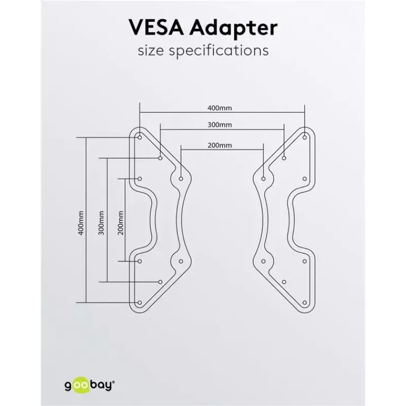 VESA adaptér pre TV nástenný držiak Goobay 60134