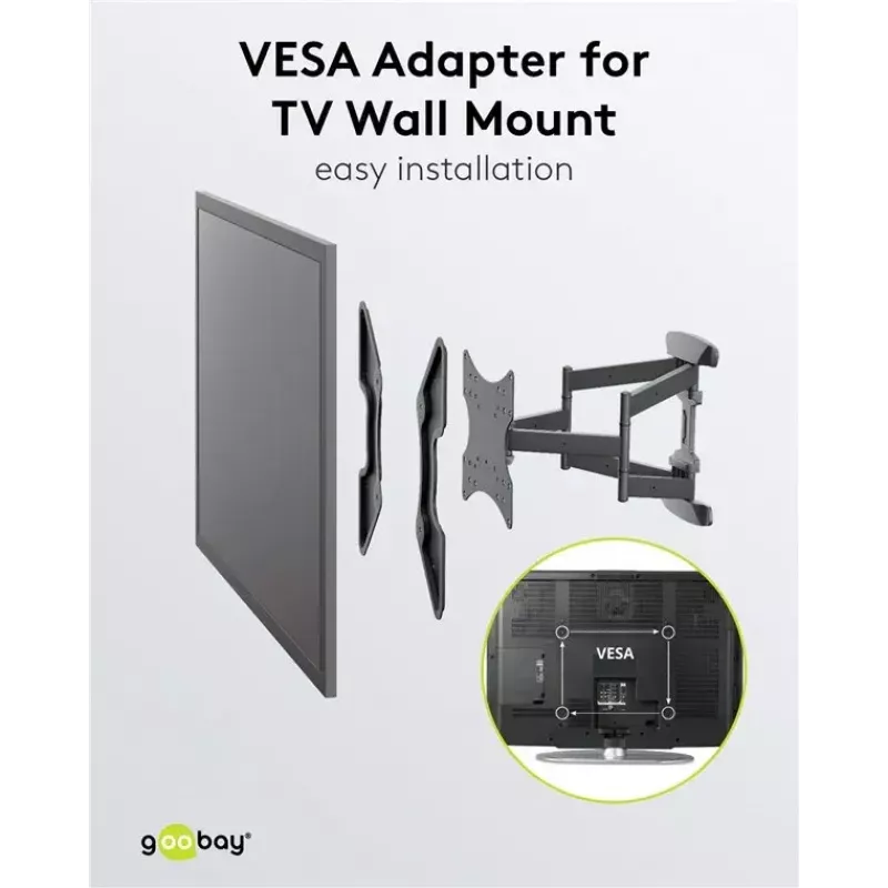 VESA adaptér pre TV nástenný držiak Goobay 60134