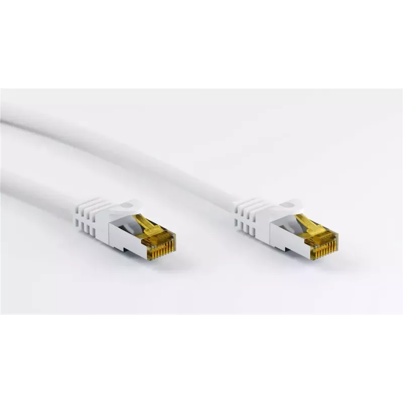 Sieťový kábel Goobay RJ45 patch kábel CAT 6A S/FTP 20 m biely