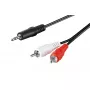 Audio kábel Goobay 51652 10 m 3,5 mm na 2 x RCA čierny