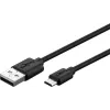 Goobay Micro-USB rýchlonabíjací a synchronizačný kábel 1 m USB 2.0 čierny