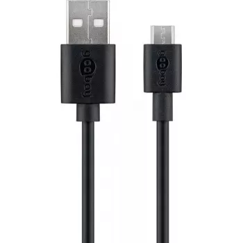 Goobay Micro-USB rýchlonabíjací a synchronizačný kábel 1 m USB 2.0 čierny