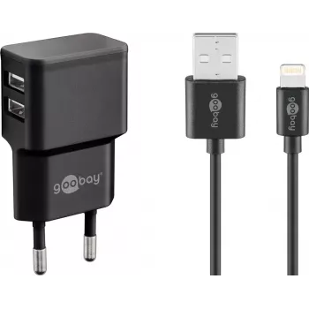 Sada nabíjačiek interiérová Goobay Dual Apple Lightning 44995