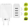Nabíjačka interiérová Wentronic 44962 univerzálna biela 4 USB porty 5V