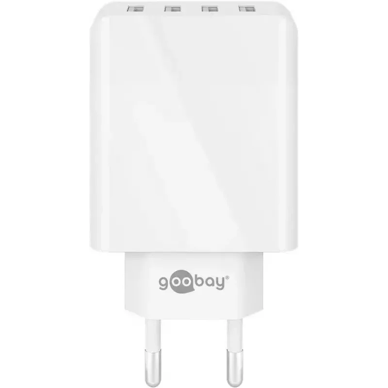 Nabíjačka interiérová Wentronic 44962 univerzálna biela 4 USB porty 5V