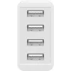Nabíjačka interiérová Wentronic 44962 univerzálna biela 4 USB porty 5V