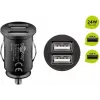 Goobay Dual-USB auto nabíjačka 24 W čierna rýchle nabíjanie ochrana proti prepätiu