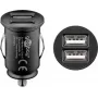 Goobay Dual-USB auto nabíjačka 24 W čierna rýchle nabíjanie ochrana proti prepätiu