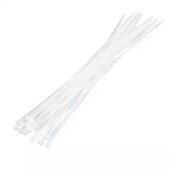 Káblové viazacie pásky LOGILINK KAB0040, nylon, 400 mm × 4,8 mm, transparentné, 100 ks