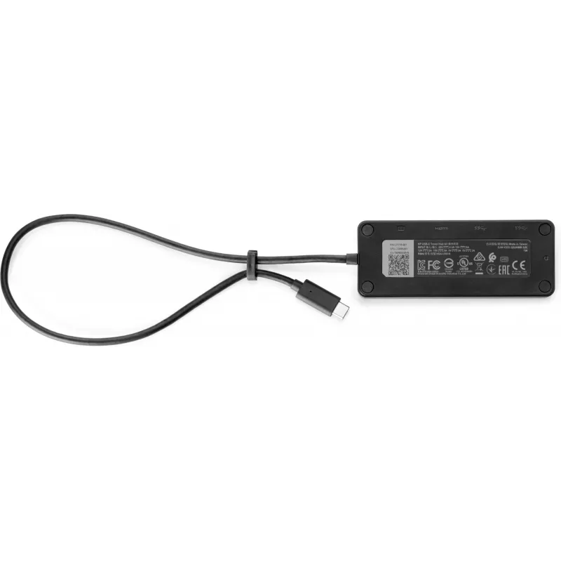 HP USB-C Travel Hub G2, káblový, USB 3.2 Gen 1 (3.1 Gen 1) Type-C, čierny, Čína, Windows 10, 107 mm