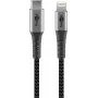 Goobay Lightning kábel 0,5 m USB-C na Lightning 3 A 20 V čierny sivý