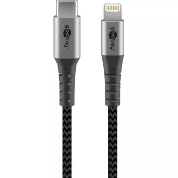 Goobay Lightning kábel 2 m čierna sivá 60W 3A USB C