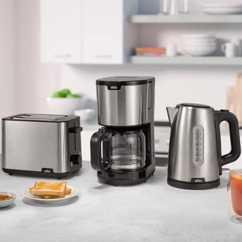 Braun PurShine KF 1500 BK Kávovar na filtrovanú kávu, čierny/nerezová oceľ