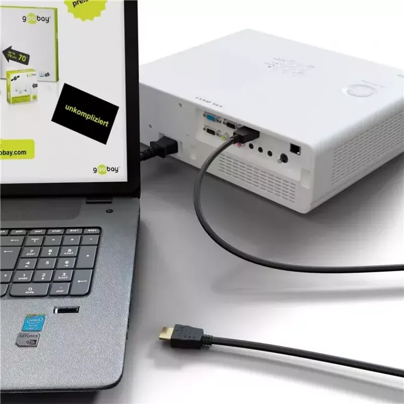 Goobay High Speed HDMI kábel s Ethernetom 1 m 18 Gbit/s čierny