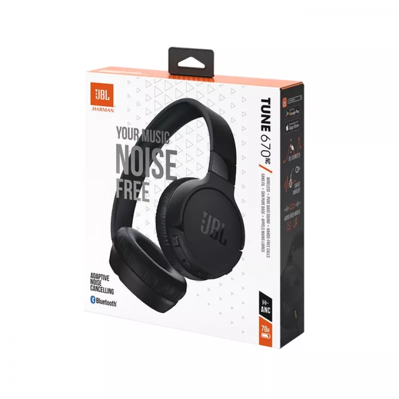 JBL Tune 670 NC headset káblový & bezdrôtový cez hlavu hovory/hudba USB Type-C Bluetooth čierna