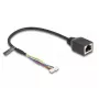 Sieťový kábel DeLOCK 88007 RJ45 na 4-pin 6-pin Cat5e 0,3 m čierny