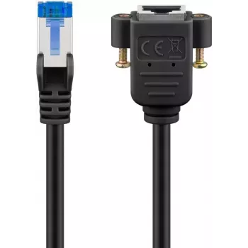 Sieťový kábel Goobay 65641 RJ-45 Cat6a 0,5 m čierny