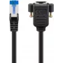 Sieťový kábel Goobay 65641 RJ-45 Cat6a 0,5 m čierny
