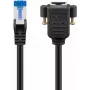 Goobay 65644 CAT 6A S/FTP (PiMF) predlžovací kábel 3 m, medený, čierny