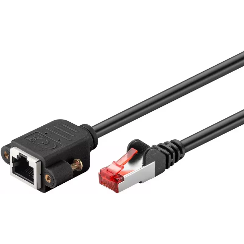 Sieťový kábel Goobay 65637 RJ-45 Cat6 1 m čierny