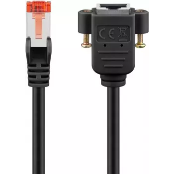 Sieťový kábel Goobay 65637 RJ-45 Cat6 1 m čierny
