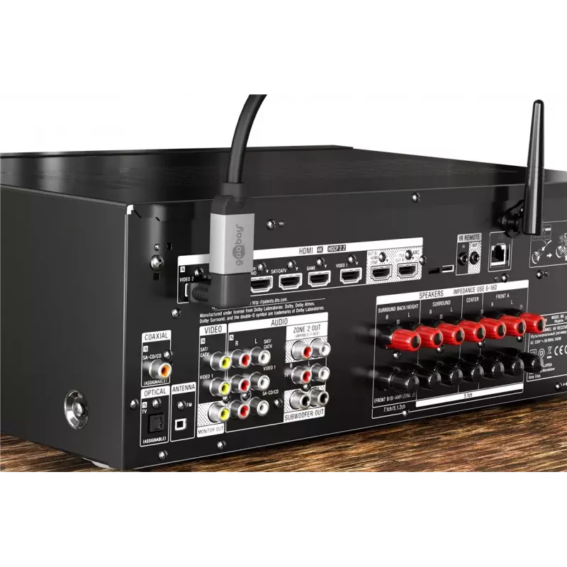 Goobay HDMI video kábel adaptér 65744 čierny konektor samica vysokokvalitný