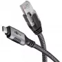 Goobay adaptér USB-C na RJ-45 10m čierny strieborný