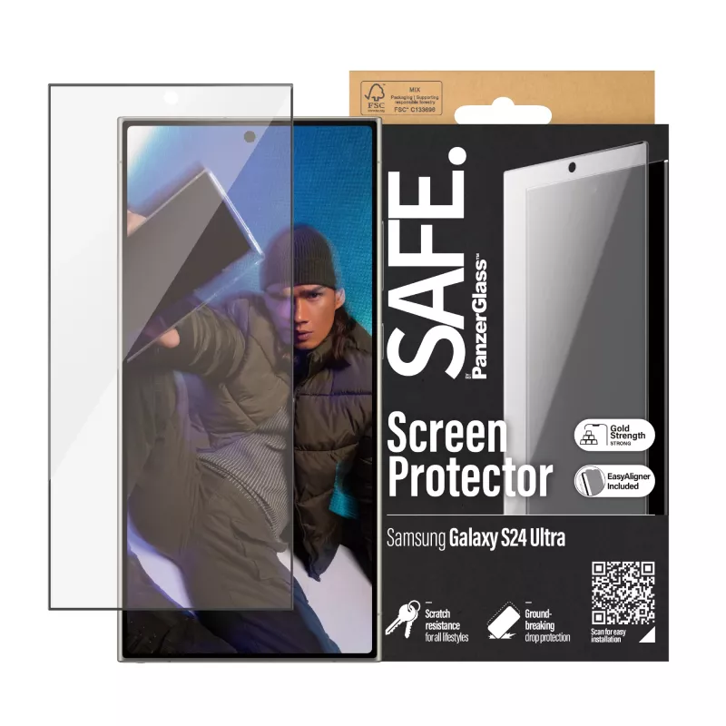 PanzerGlass SAFE. by ® ochrana displeja Samsung Galaxy S24 Ultra | Ultra-Wide Fit s EasyAligner