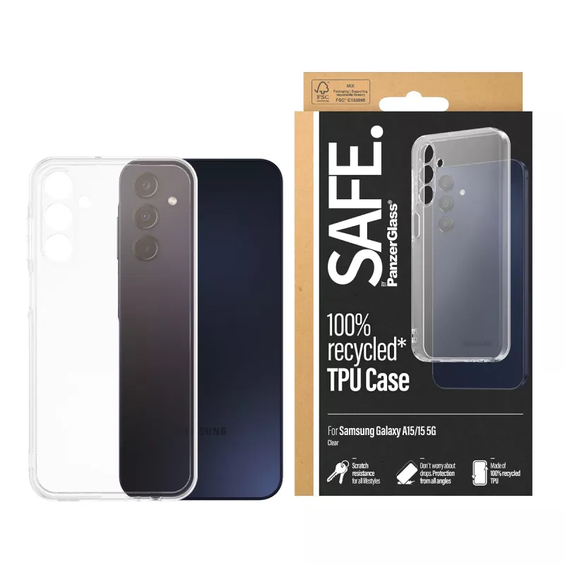 PanzerGlass SAFE. by ® TPU puzdro Samsung Galaxy A15 | A15 5G | transparentné