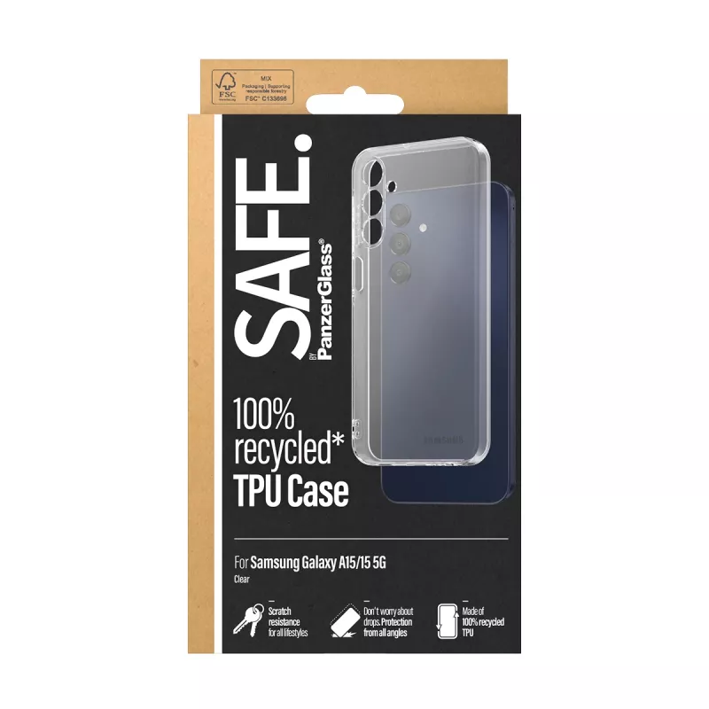 PanzerGlass SAFE. by ® TPU puzdro Samsung Galaxy A15 | A15 5G | transparentné