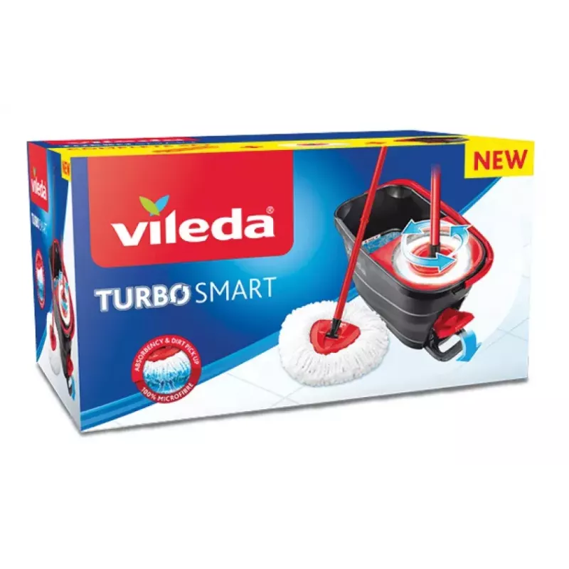 Umývací systém Vileda Turbo Smart jedna nádrž čierna červená 166140
