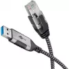 Káblový adaptér Goobay 74399 USB 3.0 Type-A RJ45 10 m čierny strieborný