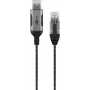 Káblový adaptér Goobay 74399 USB 3.0 Type-A RJ45 10 m čierny strieborný