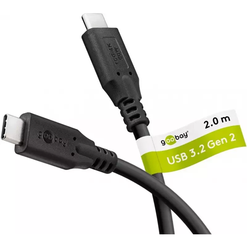 USB kábel Goobay 74207 USB 3.2 Gen 1 2 m USB-C čierny