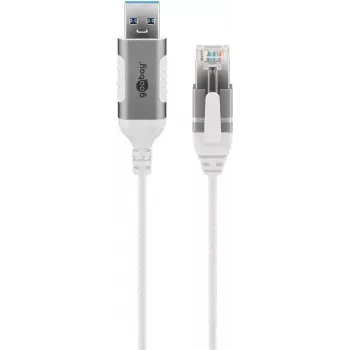 Sieťový kábel Goobay 74380 USB 3.0 Type-A RJ45 3 m biela