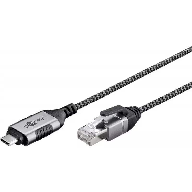Goobay Ethernet kábel USB-C 3.1 na RJ45 Slim, 1,5 m, čierny (74402)