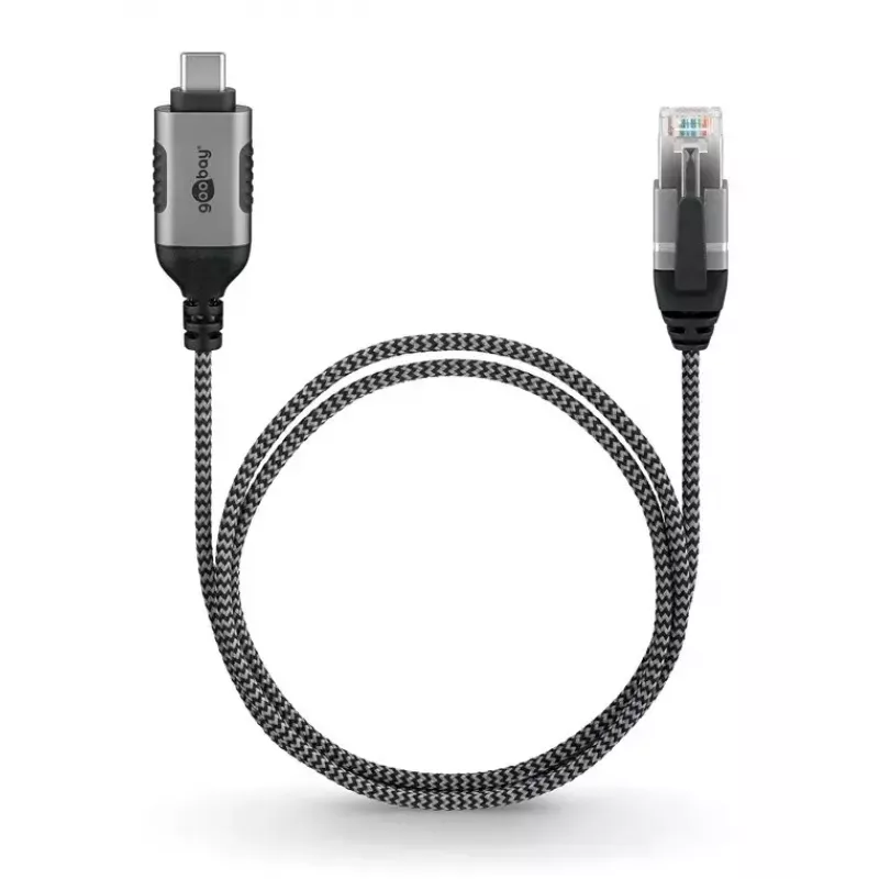 Goobay Ethernet kábel USB-C 3.1 na RJ45 Slim, 1,5 m, čierny (74402)