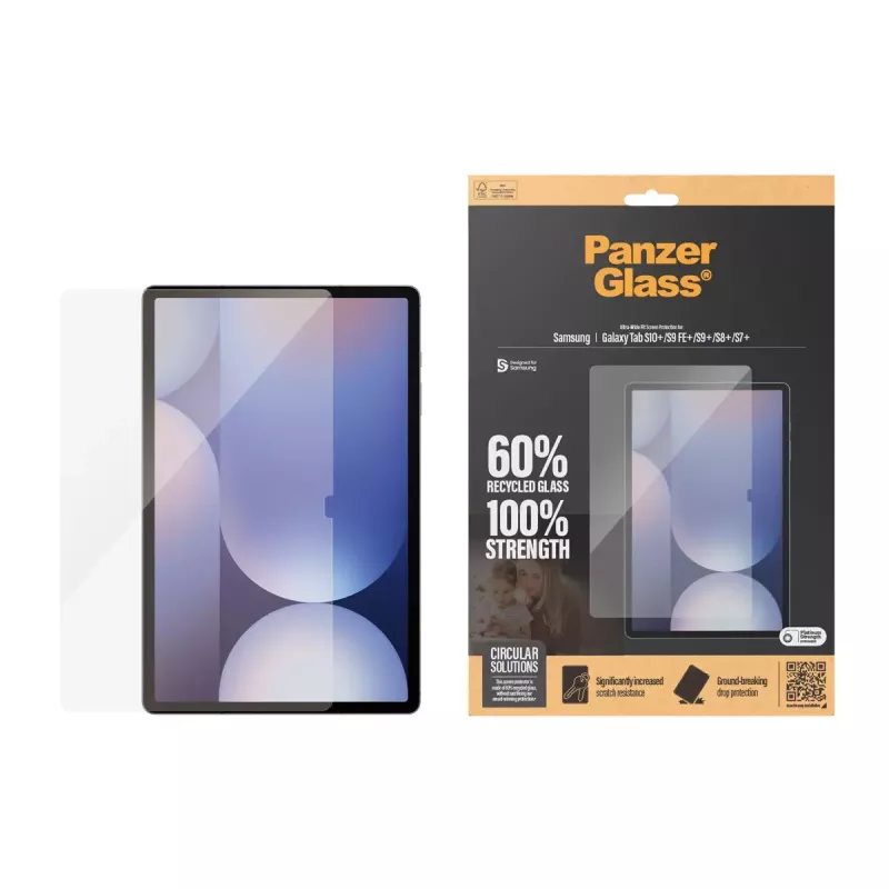 Ochranné sklo displeja PanzerGlass Samsung Galaxy Tab S7+ S8+ S9+ S9 FE+ S10+ Ultra-Wide Fit